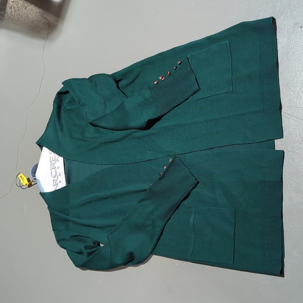 Forest green light weight open cardigan